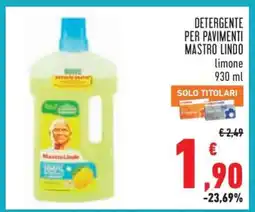 Conad Detergente per pavimenti Mastro Lindo offerta