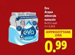 Lidl Eva Acqua minerale naturale offerta