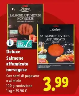 Lidl Deluxe Salmone affumicato norvegese offerta