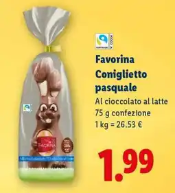 Lidl Favorina Coniglietto Pasquale offerta