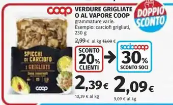VERDURE GRIGLIATE O AL VAPORE COOP