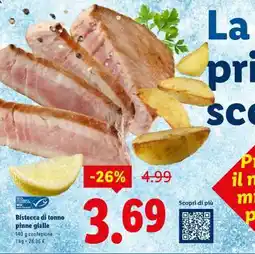 Lidl Bistecca di tonno pinne gialle offerta
