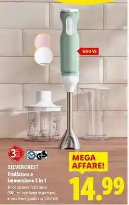 Lidl SILVERCREST Frullatore a immersione 2 in 1 offerta