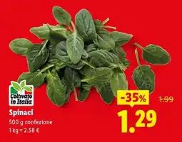 Lidl Spinaci offerta