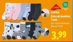 Lidl Lupilu Calze da bambini, 7 paia offerta