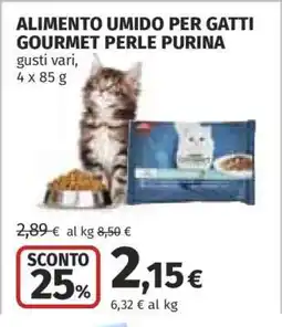 Coop ALIMENTO UMIDO PER GATTI GOURMET PERLE PURINA offerta