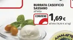 Coop Burrata Caseificio Sassano offerta