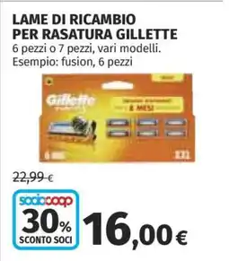 Coop LAME DI RICAMBIO PER RASATURA GILLETTE offerta