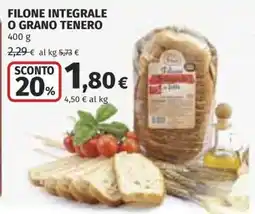 Coop FILONE INTEGRALE O GRANO TENERO offerta