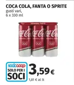 Coop COCA COLA, FANTA O SPRITE offerta