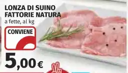 Coop LONZA DI SUINO FATTORIE NATURA offerta