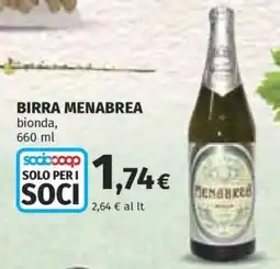 Coop Birra Menabrea offerta