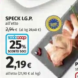 Coop SPECK I.G.P offerta