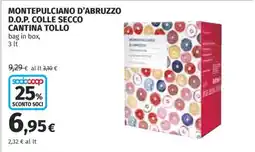 Coop MONTEPULCIANO D’ABRUZZO D.O.P. COLLE SECCO CANTINA TOLLO offerta