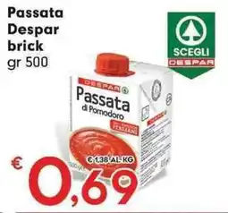 DeSpar Express Passata Despar brick offerta