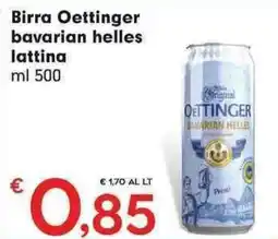 DeSpar Express Birra Oettinger bavarian helles lattina offerta