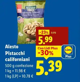 Alesto Pistacchi californiani