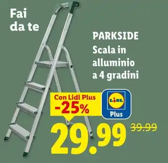 PARKSIDE Scala in alluminio a 4 gradini