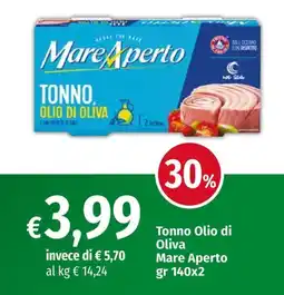 Carrefour Express Tonno Olio di Oliva Mare Aperto offerta