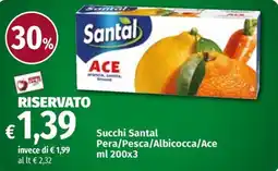 Carrefour Express Succhi Santal Pera/Pesca/Albicocca/Ace offerta