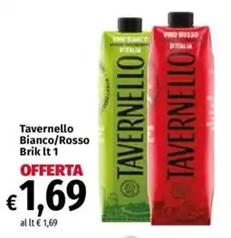 Carrefour Express Tavernello Bianco/Rosso Brik offerta