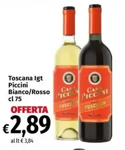 Carrefour Express Toscana Igt Piccini Bianco/Rosso offerta