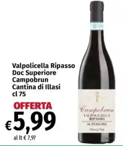 Carrefour Express Valpolicella Ripasso Doc Superiore Campobrun Cantina di Illasi offerta
