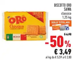 Conad Biscotto ORO SAIWA classico offerta