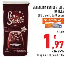 Conad Merendina PAN DI STELLE Barilla conf. da 8 pezzi offerta