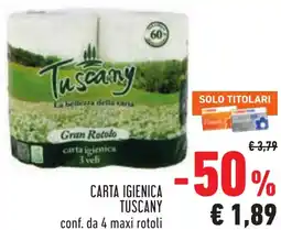 Conad Carta igienica TUSCANY offerta