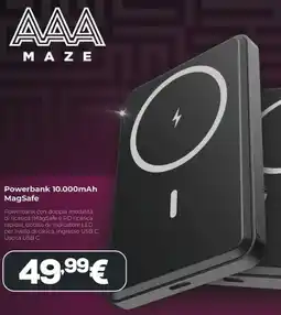 Euronics Maze Powerbank 10.000mAh MagSafe offerta