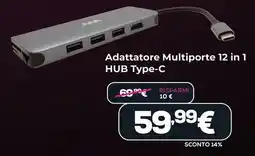 Euronics Maze Adattatore Multiporte 12 in 1 HUB Type-C offerta