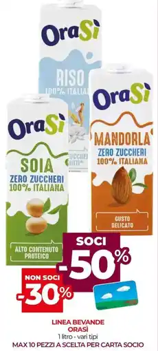 Unicoop Linea bevande ORASÌ offerta