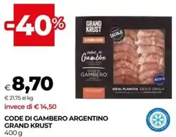 Unicoop Code di gambero argentino GRAND KRUST offerta