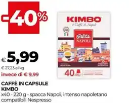 Unicoop Caffè in capsule KIMBO offerta