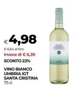 Unicoop Vino bianco umbria igt santa cristina offerta