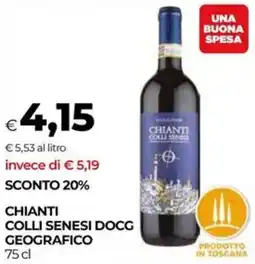 Unicoop Chianti colli senesi docg geografico offerta