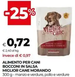 Unicoop Alimento per cani bocconi in salsa MIGLIOR CANE MORANDO offerta