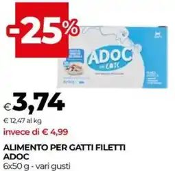 Unicoop Alimento per gatti filetti ADOC offerta