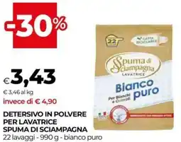 Unicoop Detersivo in polvere per lavatrice SPUMA DI SCIAMPAGNA offerta