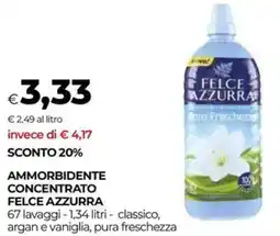 Unicoop Ammorbidente concentrato FELCE AZZURRA offerta