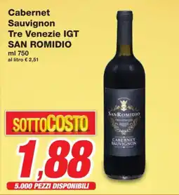 Prix Quality Cabernet Sauvignon Tre Venezie IGT SAN ROMIDIO offerta
