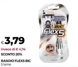 Unicoop Rasoio flex5 bic 5 lame offerta