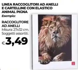 Unicoop Linea raccoglitori ad anelli e cartelline con elastico animal pigna offerta