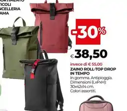 Unicoop Zaino roll-top drop in tempo offerta