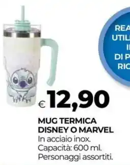 Unicoop Mug termica disney o marvel offerta