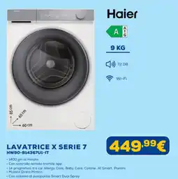 Euronics Haier LAVATRICE X SERIE 7 HW90-B14367U1-IT offerta