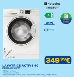 Euronics Hotpoint ARISTON LAVATRICE ACTIVE 40 EU NR6410F WW IT offerta