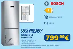 Euronics BOSCH FRIGORIFERO COMBINATO SERIE 4 KGN49XLEA offerta