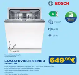 Euronics BOSCH LAVASTOVIGLIE SERIE 4 SMV4ECX28E offerta